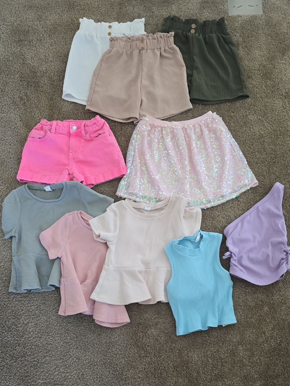 Girls Size 6 Bundle - Multi-Color Summer Bottoms and Tops - MAKE AN OFFER!